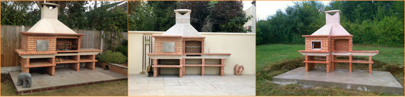 Brick barbecue kit with oven and sink