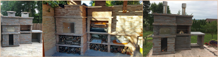 Cast Stone Barbecue with oven and sink