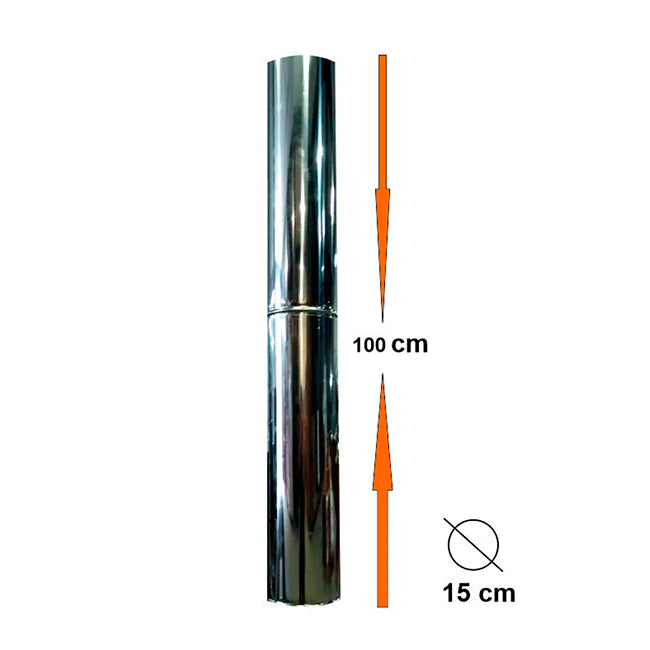 tube en inox 100cm pour four a bois maximus prime 70cm ac72f