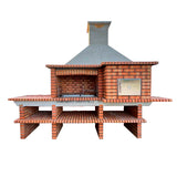 AV5900F wood-fired barbecue oven and sink
