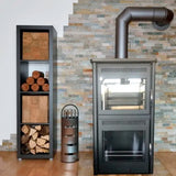 poele a bois bouilleur avec four seine pf027f