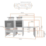 Contemporary Barbecue with Oven and Sink CS6140F