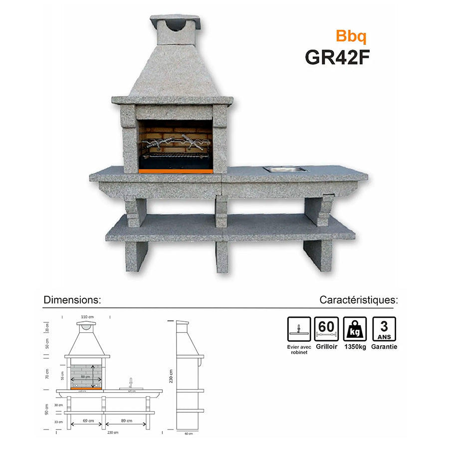 Barbecue GR42F vue complète