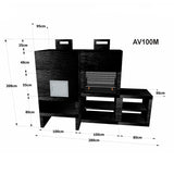 barbecue ligne moderne avec four et evier av100m