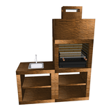 Modern Barbecue with Sink AV40M