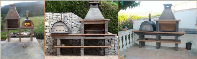 cast stone barbecue with oven