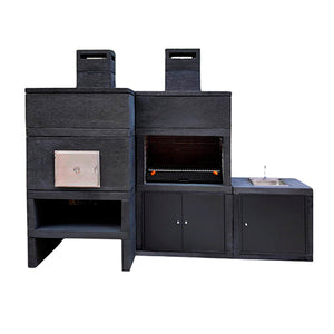 Modern Barbecue with Oven and Sink