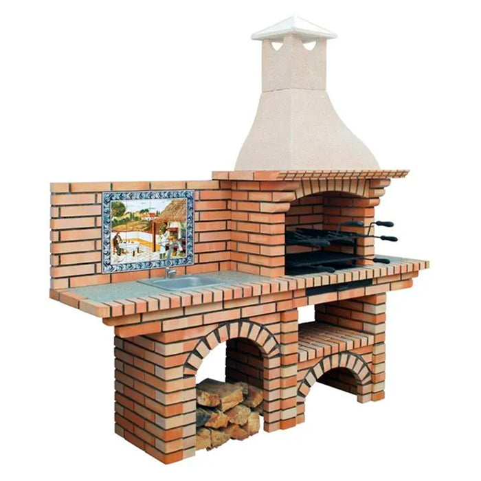barbecue en briques avec evier ce5010f