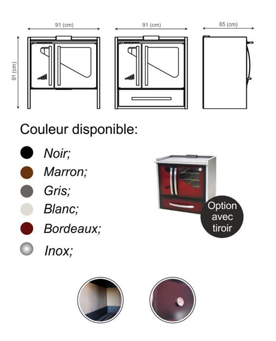 cuisiniere a bois contemporaine jules verne pf004f