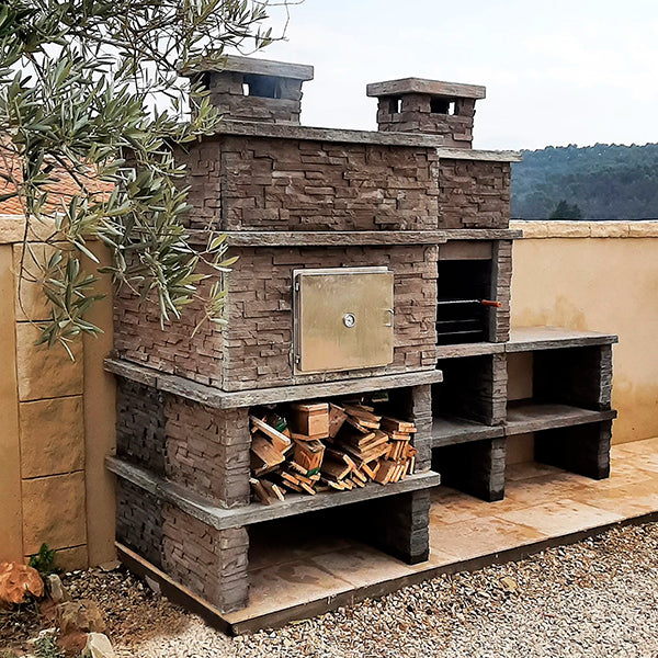 Concrete Barbecue with Wood Oven AV280F
