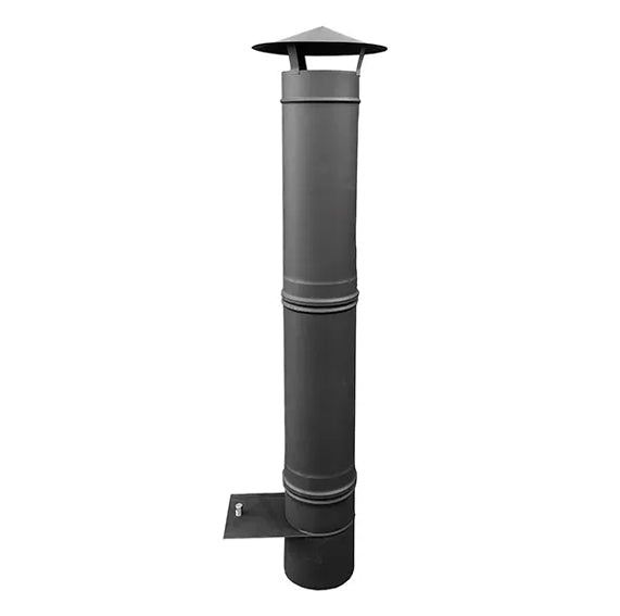 cheminee inox gris anthracite 100 pour maximus 100cm ac77f