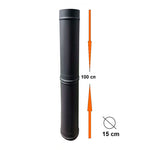 tube inox anthracite 100cm maximus 100cm ac81f