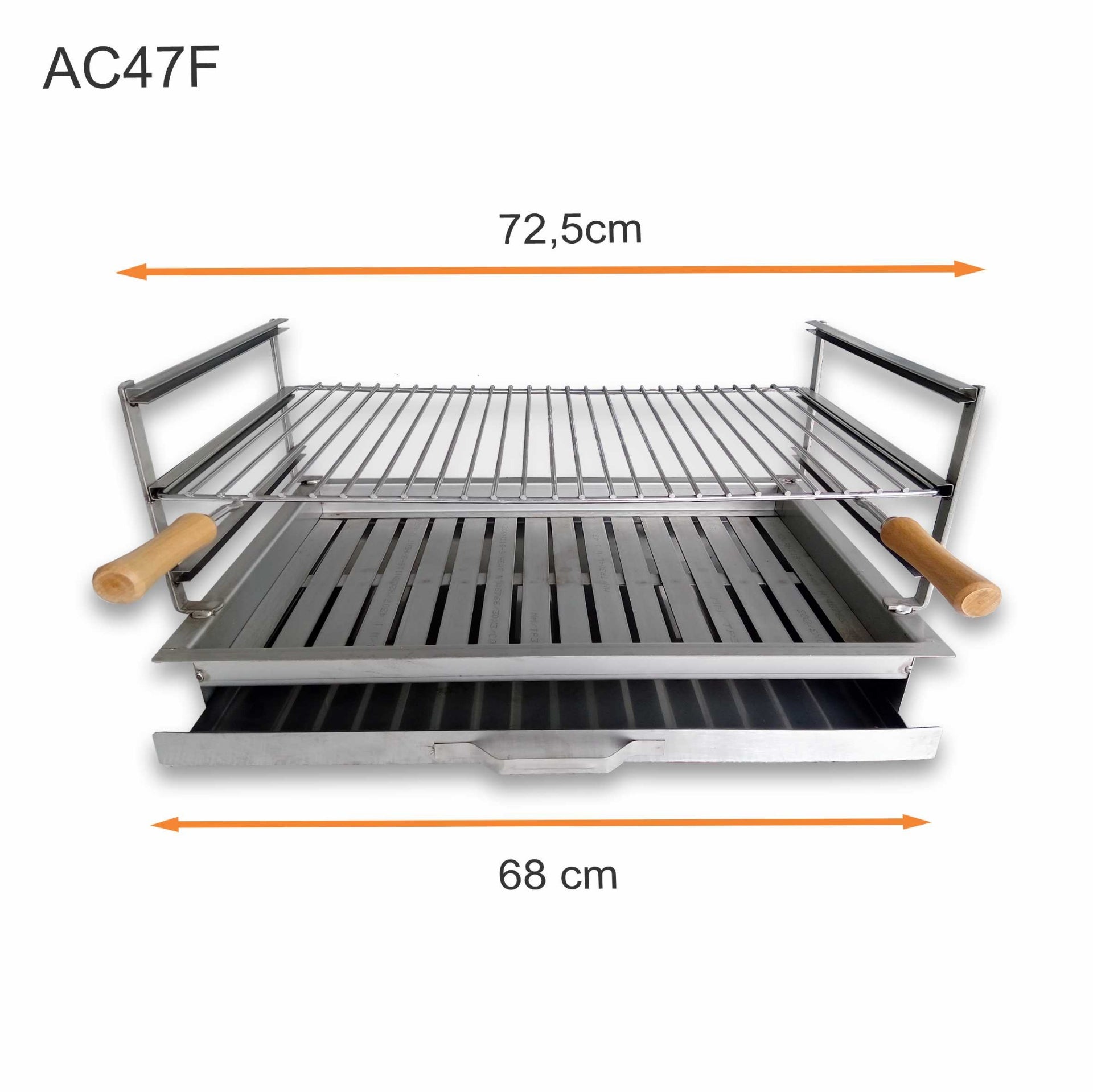 grilloir a encaster en inox 68x34 ac47f