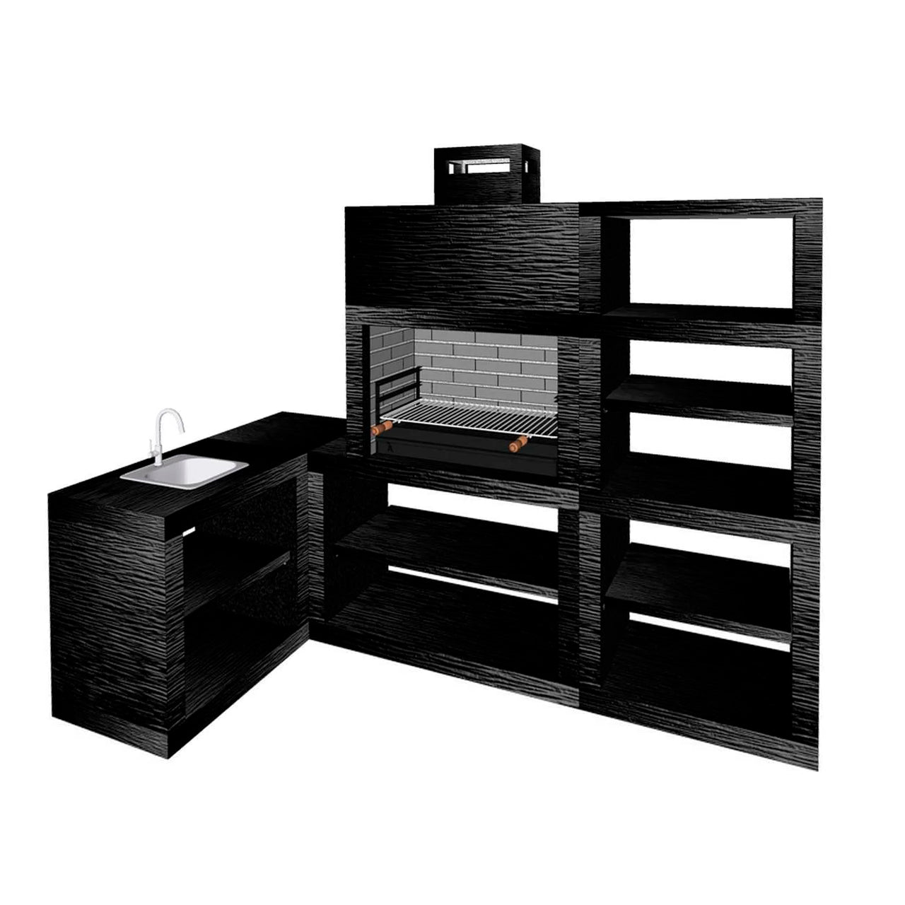 Modern corner barbecue AV14B
