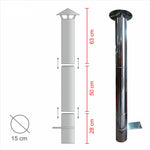 cheminee inox 100cm pour maximus 100cm ac58f