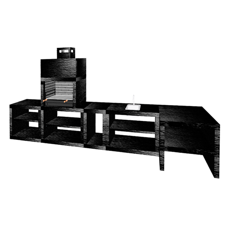 Modern Barbecue with Oven MAXIMUS 100 cm AV110M