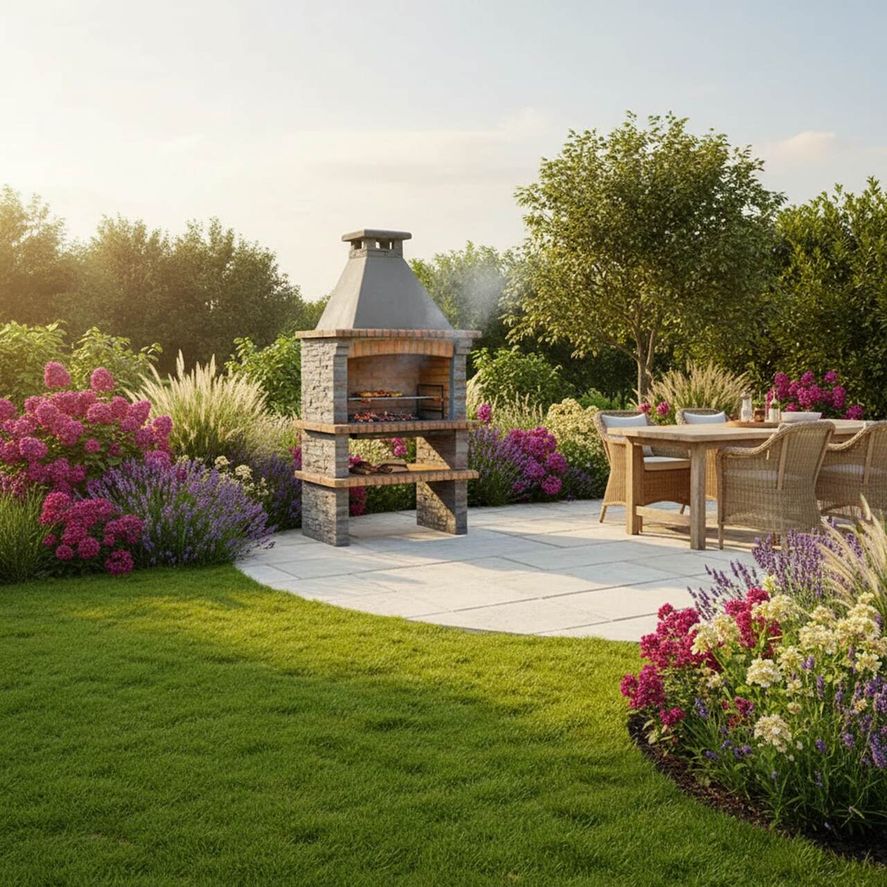 PR4200F Stone Charcoal Barbecue