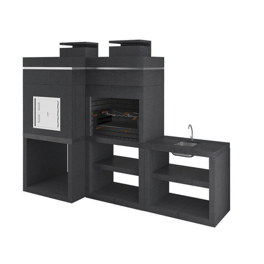 Modern Compact Wood Barbecue CE910