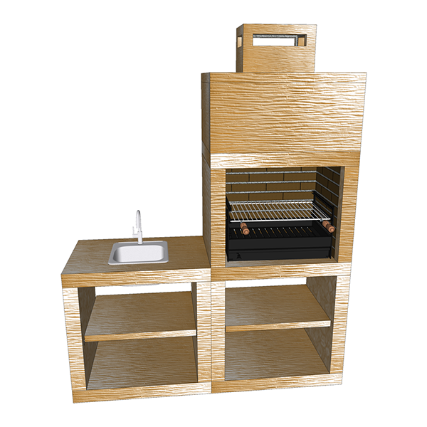 Modern Barbecue with Sink AV40M