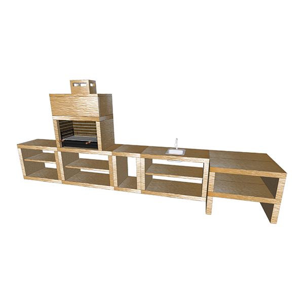 Modern Barbecue with Oven MAXIMUS 100 cm AV110M
