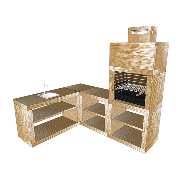 Modern AV12B Corner Barbecue