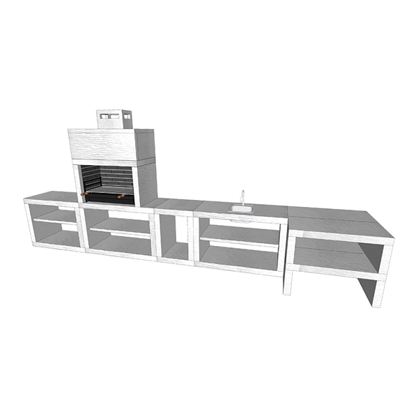 Modern Barbecue with Oven MAXIMUS 100 cm AV110M