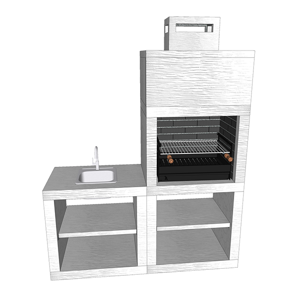 Modern Barbecue with Sink AV40M