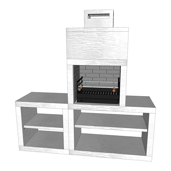 Modern barbecue with sink AV30M