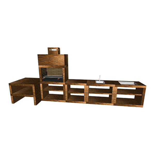 Modern Barbecue with MAXIMUS 100 cm AV125B
