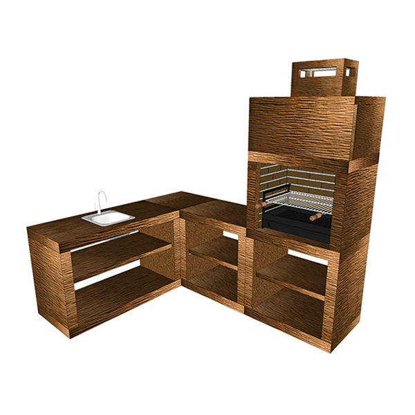Modern AV12B Corner Barbecue