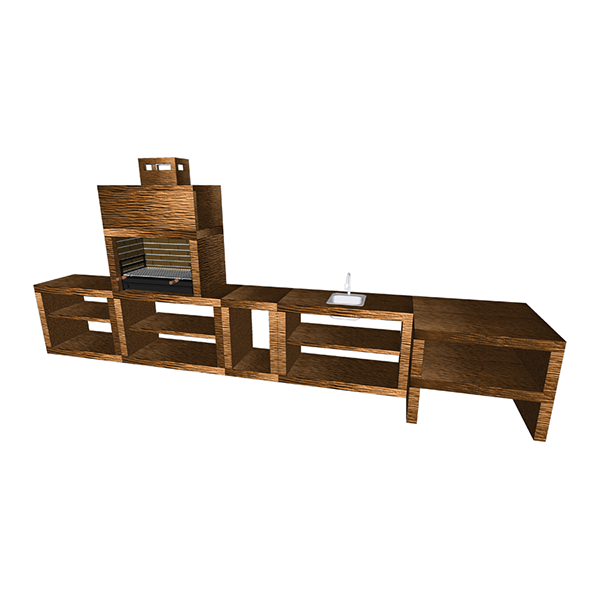 Modern Barbecue with Oven MAXIMUS 100 cm AV110M