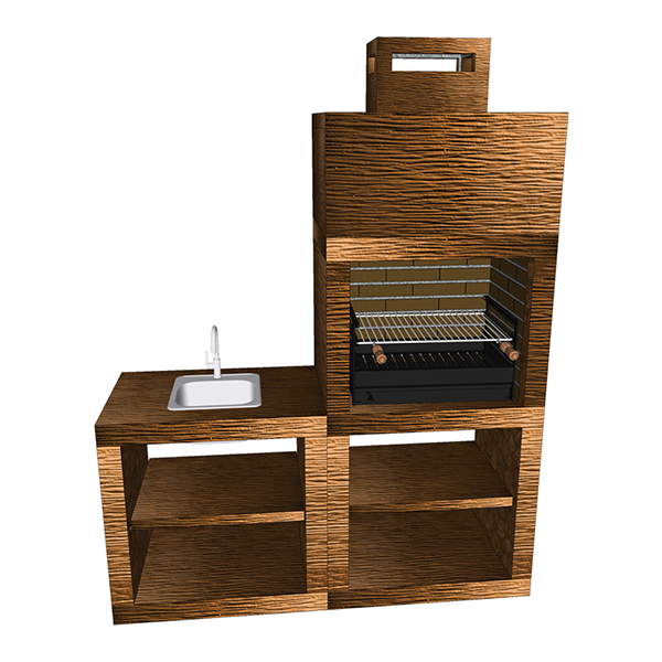 Modern Barbecue with Sink AV40M
