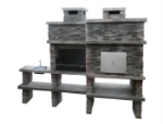 Picture of Cast Stone Barbecue With Wood Fired Oven AV280F