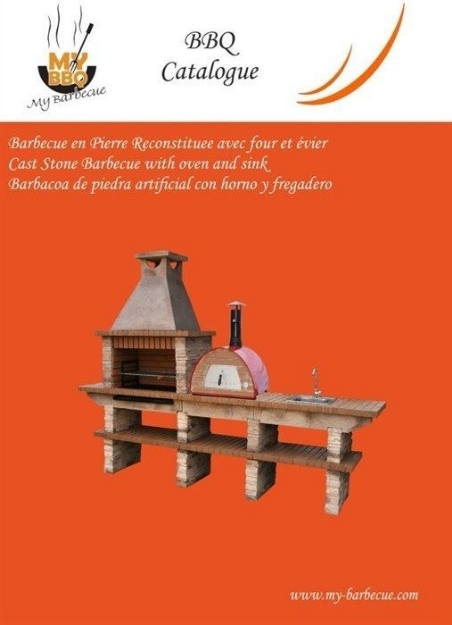 Picture of Cast Stone Barbecue with oven and sink-download