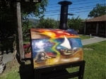 Picture of Mobile wood fired pizza oven – painted “MAXIMUS”