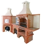 Picture of Corner Barbecue with Fired Oven and Sink CE1008B