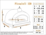 Picture of Wood Burning Fired Brick Pizza Oven - PIZZAIOLI 120cm