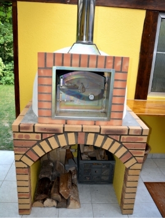 Picture of Wood Pizza Oven in Brick - PORTO 90cm