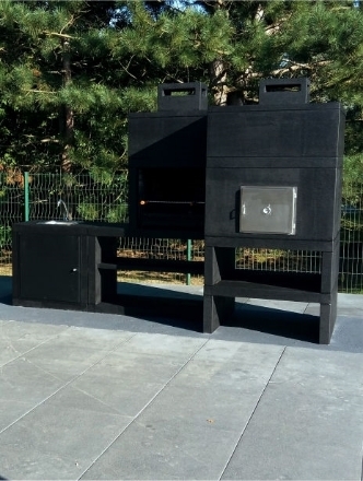 Picture of Modern Barbecue with Oven and Sink AV80M