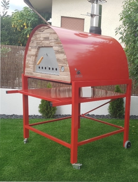 Picture of Mobile Pizza Oven Red MAXIMUS PRIME ARENA with Red Stand