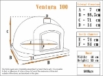 Picture of Wood fired Oven VENTURA Red 100cm