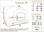 Picture of Wood fired Pizza Oven VENTURA Black 90cm