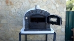 Picture of Wood Pizza Oven VENTURA Black AL 120 cm