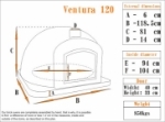 Picture of Wood Pizza Oven VENTURA Black AL 120 cm