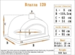 Picture of Wood Burning Fired Brick Pizza Oven ENNIO 120cm