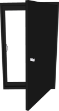 Picture of BLACK LACQUERED STEEL DOOR FOR MODULE 56 PO56F