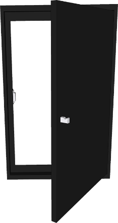 Picture of BLACK LACQUERED STEEL DOOR FOR MODULE 56 PO56F