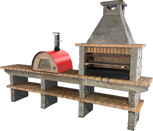 Picture of Stone barbecue with Wood Fired Oven AV245F