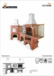 Picture of Corner Barbecue with Fired Oven and Sink CE1008B