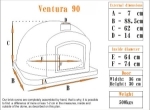 Picture of Pizza Oven VENTURA Red 90cm